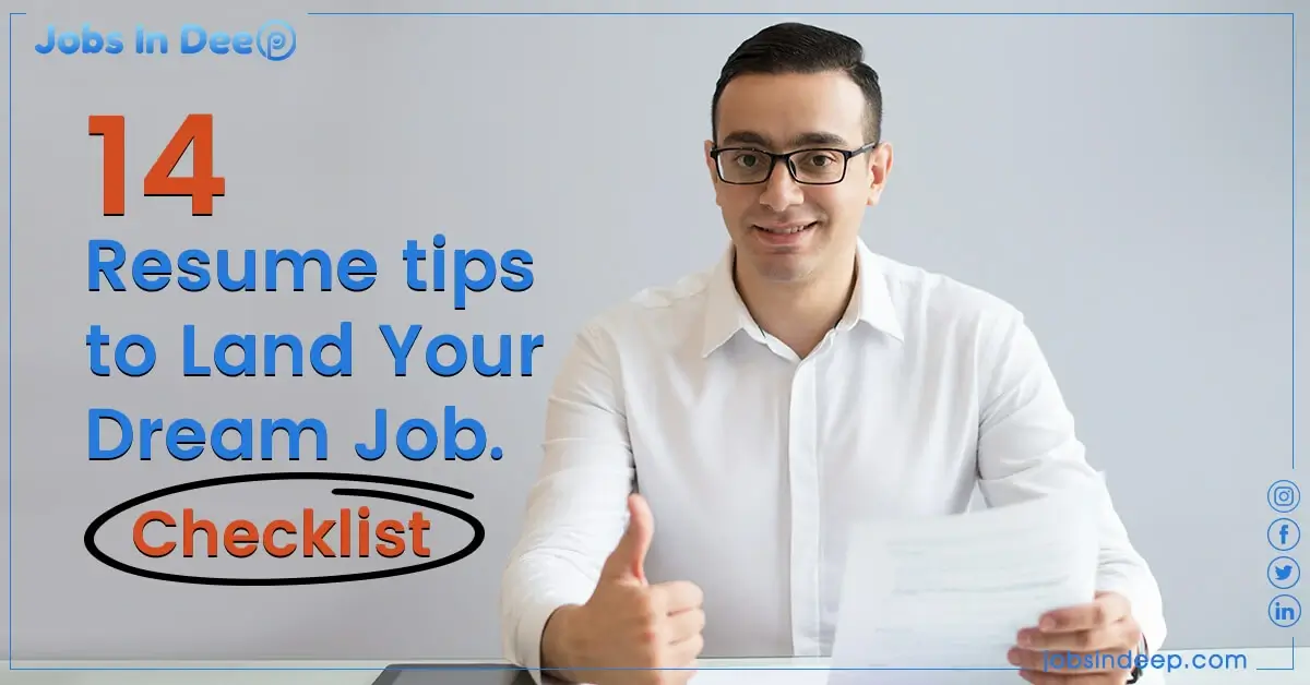 14 Resume tips to Land Your Dream Job [ Checklist ]